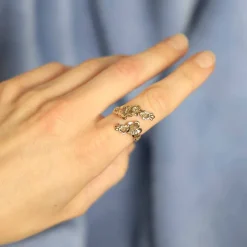 Bronzen ring kersenbloesem