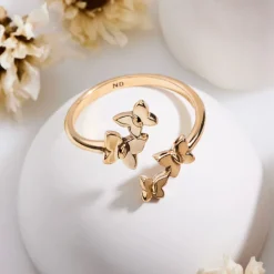 Bronzen ring vlinderzwerm