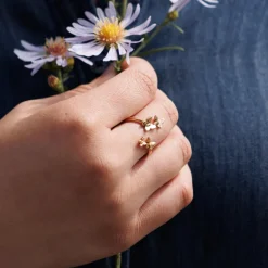 Bronzen ring vlinderzwerm