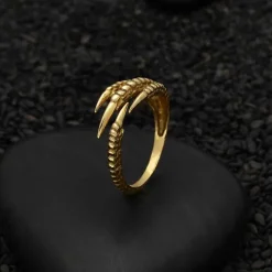 Bronzen ring vogelklauw