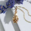 Gold filled halsketting met bronzen vleermuis