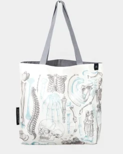 Schoudertas skelet (grijs/blauw)