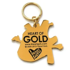 Sleutelhanger gouden hart - I got the beat