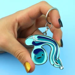 Sleutelhanger penis met glitterplasbuis