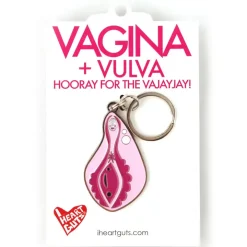 Sleutelhanger vulva met glitterclitoris