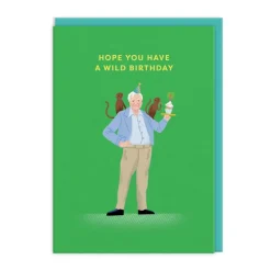 Wenskaart David Attenborough "Hope You Have A Wild Birthday"