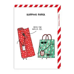 Wenskaart kerst “Rapping Paper”