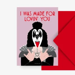 Wenskaart Kiss "Made for lovin' you"