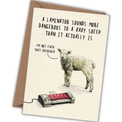 Wenskaart lam "Laminator"