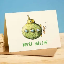 Wenskaart limoen "You're sublime"