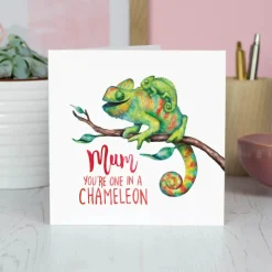 Wenskaart moederdag - One in a Chameleon
