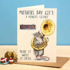 Wenskaart moederdag "A minute's silence"