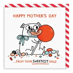 Wenskaart moederdag "From your sweetest child"