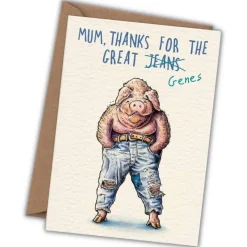 Wenskaart moederdag "Great Genes"