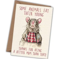 Wenskaart moederdag "Tasty young"