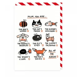 Wenskaart moederdag "You are the Bees Knees"