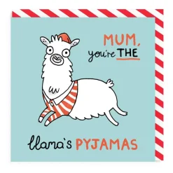 Wenskaart moederdag "You're The Llama's Pyjamas"