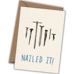 Wenskaart nagels "Nailed it!"