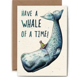 Wenskaart potvis "Whale of a time"