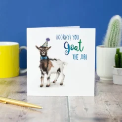 Wenskaart "Goat the job"