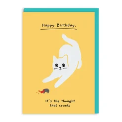 Wenskaart "It's the thought that counts"