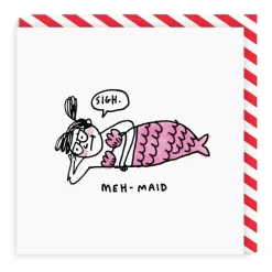 Wenskaart "Meh-maid"