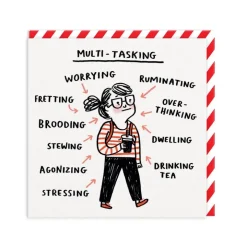 Wenskaart "Multi-tasking"