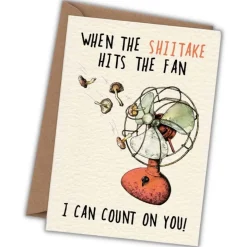 Wenskaart shiitake "I can count on you"