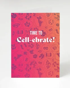 Wenskaart verjaardag "Time to Cell-ebrate"
