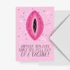 Wenskaart verjaardag "fell out of a vagina"