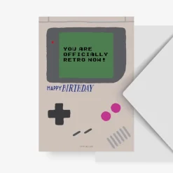 Wenskaart verjaardag "Officially retro"