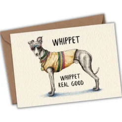 Wenskaart whippet "Whippet real good"