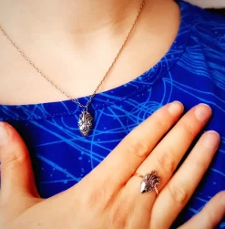 Zilveren halsketting anatomisch hart