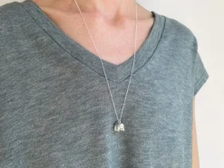 Zilveren halsketting beerdiertje