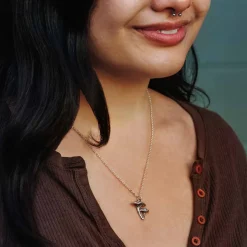 Zilveren halsketting cantharel