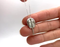 Zilveren halsketting degenkrab