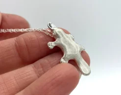 Zilveren halsketting vogelbekdier