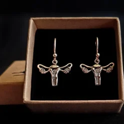 Zilveren oorbellen baarmoeder