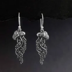 Zilveren oorbellen kwal (hangers)