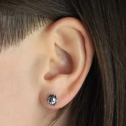 Zilveren oorbellen lieveheersbeestje