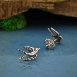 Zilveren oorbellen zwaluw