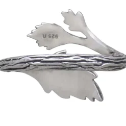 Zilveren ring bladeren