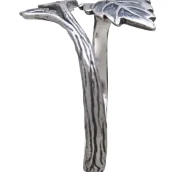 Zilveren ring bladeren