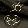 Zilveren ring kat