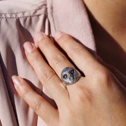 Zilveren ring kerkuil