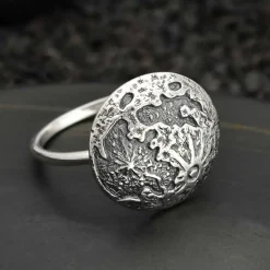 Zilveren ring maan