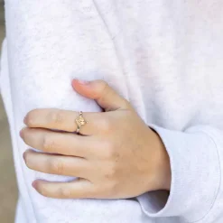 Zilveren ring met bronzen vlam