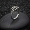 Zilveren ring vogelklauw