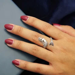 Zilveren ring zeemeermin